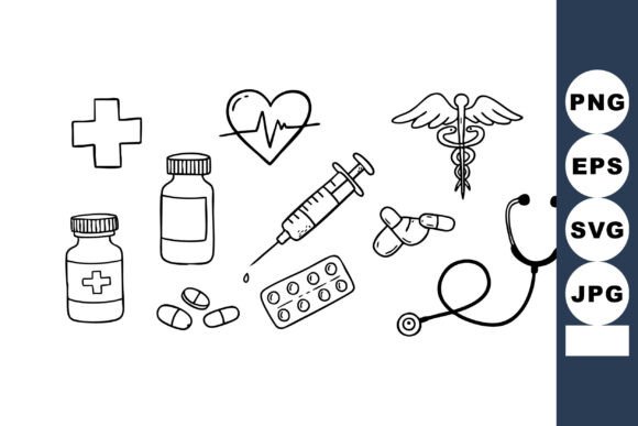 Medical Symbols and Equipment Vector Inc