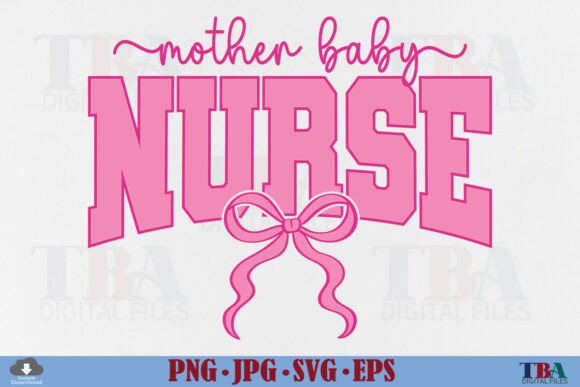 Mother Baby Nurse Coquette Nurse Bow PNG