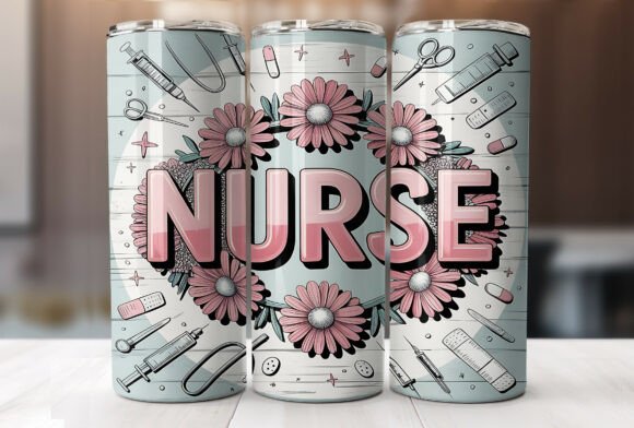 Nurse Appreciation 20oz Tumbler Wrap PNG