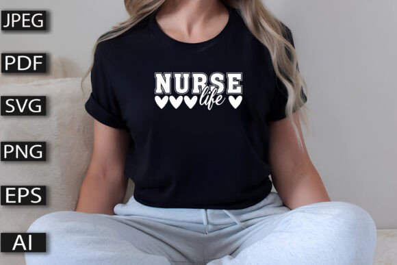 Nurse Life Bold Typography Design