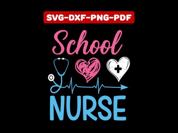 School Nurse Typography T-shirt Design