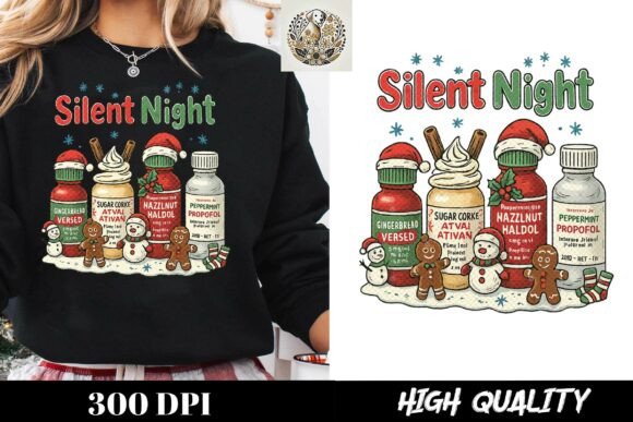 Silent Night Christmas Nurse ICU Holiday