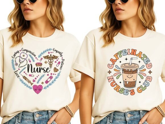 Trendy Cute Nurse Graphic T-Shirts